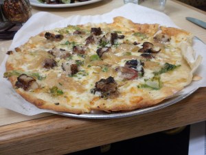 Red Grape: Pork belly pizza
