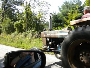 Going "over the line" to pass a tractor