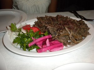Beef shwarma plate