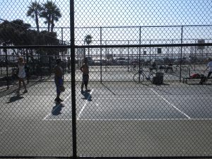 "Homies" Playing Paddle Tennis Versus...