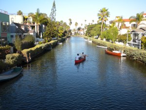 French Girl and Companion on Canal
