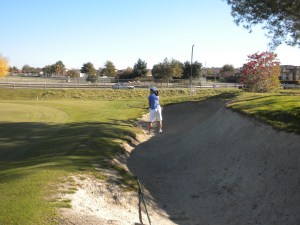 Nice Swing Getting out of the Trap...