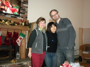Christmas Day: Ruby, Keiko and Derek (bro)