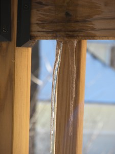 Icicle on Our Balcony @ Dad's