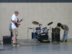 Drummer Protege Jamming with Dad