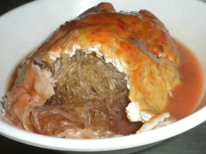Agei (stuffed tofu) with Vermicelli Noodles