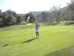 Bella Poses with Her "Bird Dog" 