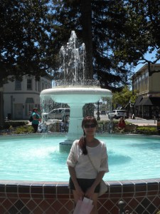 Cindy at the Plaza Fountain