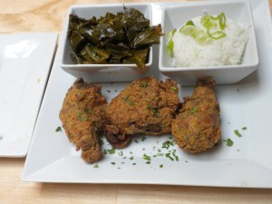 Georgia's: Fried Chicken, Collared Greens, Garlic Rice