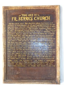 Serra's Chapel: Signage