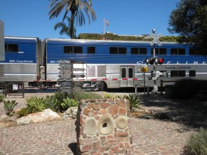 SJC: Train arrives at the station