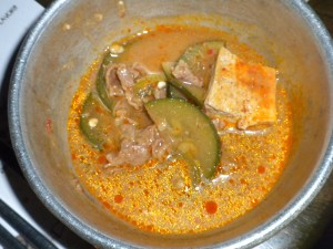 Spicy Soup with Bulgogi, Squash and Tofu