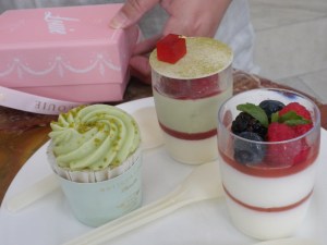 Pistachio Cupcake, Budino and Panna Cotta