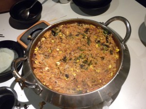 Spicy Soup w/Herbs, Rice and Sprouts