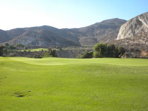 Another challenging green -- with a view